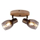 Spot plafond en bois noir, Clifford