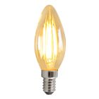 Dimmable E14 ampoule bougie LED, 3w, ambre verre, 2200K
