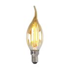 Dimmable E14 ampoule bougie LED, 3w, ambre verre, 2200K