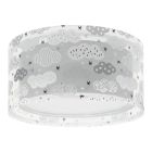 Plafonnier pour enfants en plastique gris, Clouds