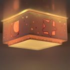 Plafonnier pour enfants en plastique rose, Moon and stars