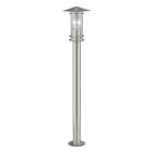 Luminaire extérieur argenté en acier inoxydable, Arabella, IP44