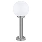 Luminaire extérieur argenté en acier inoxydable, Baukje, IP44