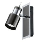 Spot plafond nickel en acier, Nicolas, avec interrupteur