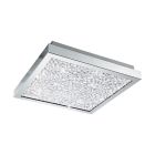 Plafonnier chromé en verre, Aarnoud, 16W, 4000K LED