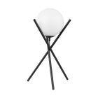 Lampe de table noire en acier, Tjardo, avec interrupteur