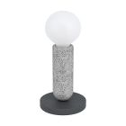 Lampe de table anthracite en acier, Patrycja, avec interrupteur