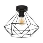 Lampe plafond noire en acier, Costel