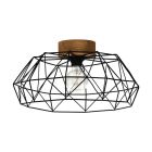 Lampe plafond en bois noire, Joseline