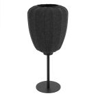 Lampe de table grise en tissu, Benji, avec interrupteur