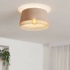 Lampe plafond beige en tissu, Ruby