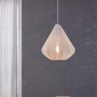 Suspension blanche en acier, Agnese