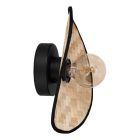 Applique murale marronne en bois, Jillah