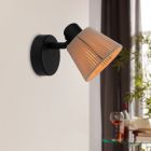 Spot mural crème en tissu, Serah