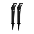 Spot à piquer extérieur noir en plastique, Zora, 1W, 3000K LED, IP44