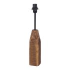 Lampe de table sans abat-jour en bois marronne, Noah, avec interrupteur