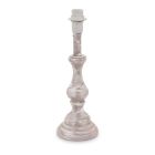 Lampe de table sans abat-jour en bois taupe, Noah, avec interrupteur