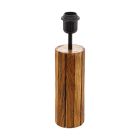Lampe de table en bois marronne, Jayvano, avec interrupteur