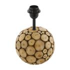 Lampe de table sans abat-jour en bois marronne, Kick, avec interrupteur