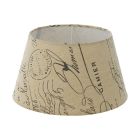 Abat-jour blanc Noah, tissu, rural