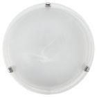 Lampe plafond chromée en verre, Alcor