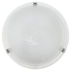 Lampe plafond chromée en verre, Alcor