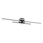 Lampe plafond noire en plastique, Vidya, 20W, 4000K LED, gradable en 3 étapes