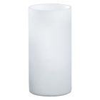 Lampe de table blanche en verre, Basken, avec interrupteur