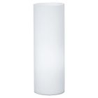 Lampe de table blanche en verre, Basken, avec interrupteur