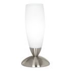 Lampe de table nickel en verre, Enland, avec interrupteur