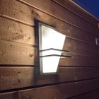 Luminaire extérieur anthracite en verre, Dae, IP44