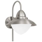 Luminaire extérieur argenté en verre, Elayza, IP44