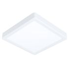 Plafonnier connecté blanc en plastique, Geraldo, 16,5W, blanc chaud à froid réglable LED, IP44