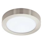 Plafonnier connecté nickel en plastique, Geraldo, 16,5W, blanc chaud à froid réglable LED, IP44