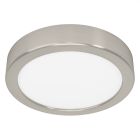 Lampe plafond nickel en plastique, Geraldo, 11W, 3000K LED