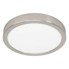 Lampe plafond nickel en acier, Geraldo, 17W, 3000K LED