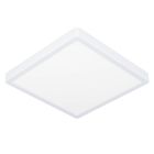 Lampe plafond blanche en plastique, Geraldo, 20,5W, 3000K LED