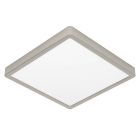 Lampe plafond nickel en plastique, Geraldo, 20,5W, 3000K LED