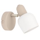 Spot mural beige en acier, Connor