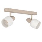 Spot plafond beige en acier, Connor