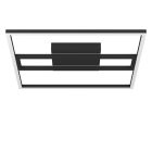 Plafonnier connecté noir en aluminium, Cecilia, 21W, blanc chaud à froid réglable LED