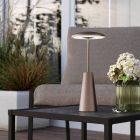 Lampe de table bronze en acier, Ishika, 2,8W, white switch LED, IP54, avec variateur tactile