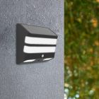 Applique solaire extérieur noire en plastique, Hisham, 6,5W, 4000K LED, IP65