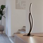 Lampe de table noire en acier, Tevin, 12W, 4000K LED, avec interrupteur