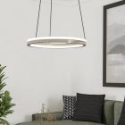 Suspension blanche en plastique, Madhvi, 20W, blanc chaud à froid réglable LED, avec télécommande