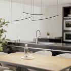 Suspension noire en plastique, Vilko, 22W, white switch LED