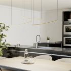 Suspension laiton en plastique, Vilko, 22W, white switch LED