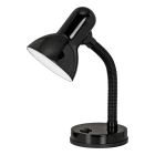 Lampe de bureau noire en plastique, Granza, avec interrupteur