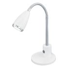 Lampe de table blanche en métal, Said, avec interrupteur