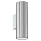 Luminaire extérieur argenté en acier inoxydable, Marlies, IP44